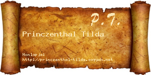 Princzenthal Tilda névjegykártya